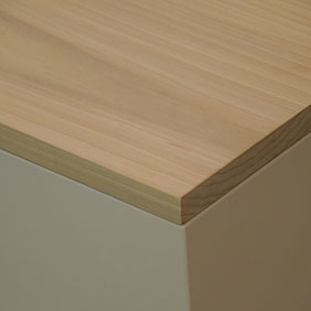 Topplaat Amerikaans tulpenhout voor sokkels/zuilen/pilaren