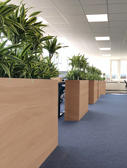 Plantenbak eiken fineer