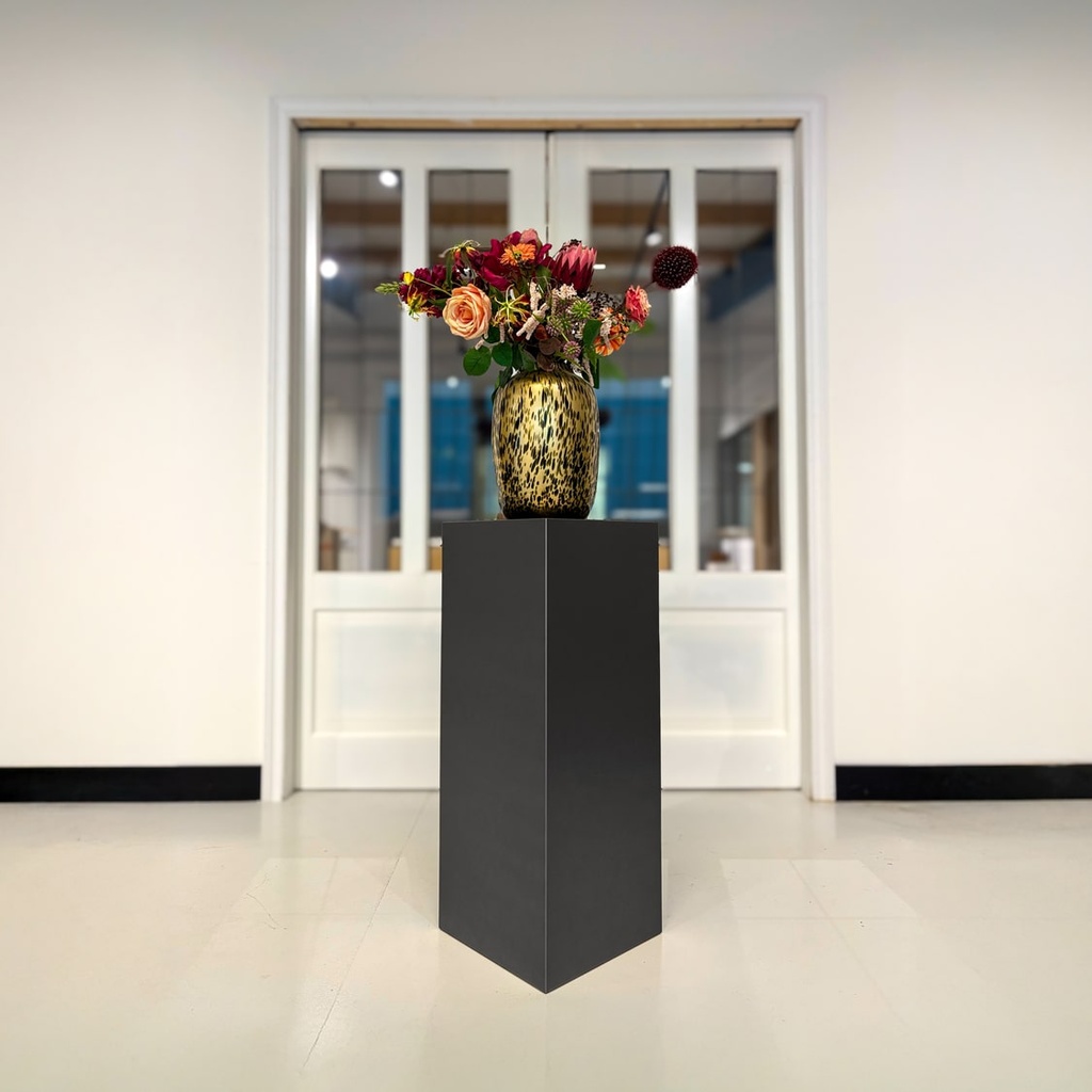 [1205] Metaal Gelakte Zuil Vierkant Black Copper (250 x 250 x 1000 mm)