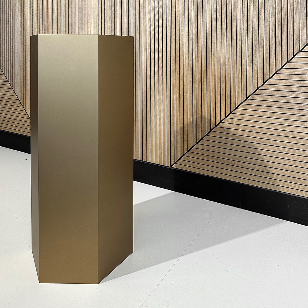 Antiek Brons Gelakte Zuil Hexagon