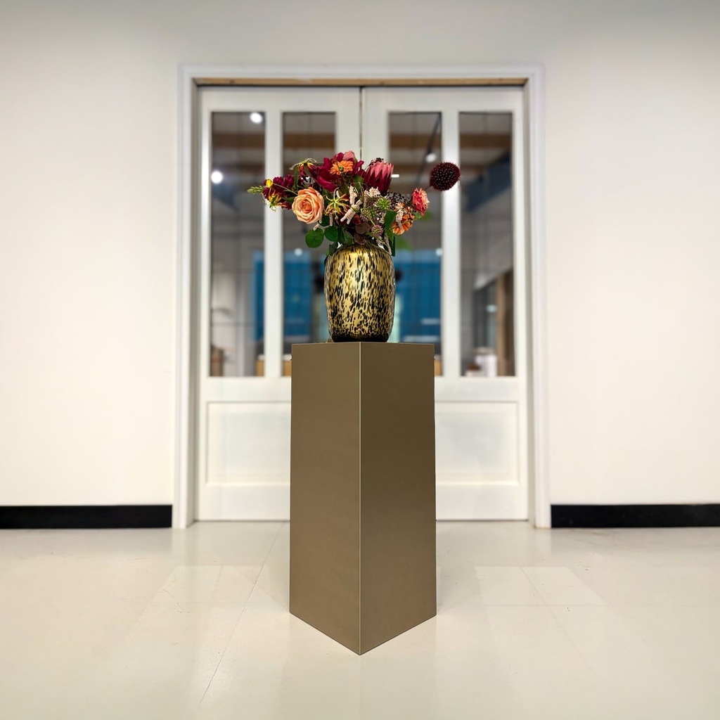 Metaal Gelakte Zuil Vierkant Champagne