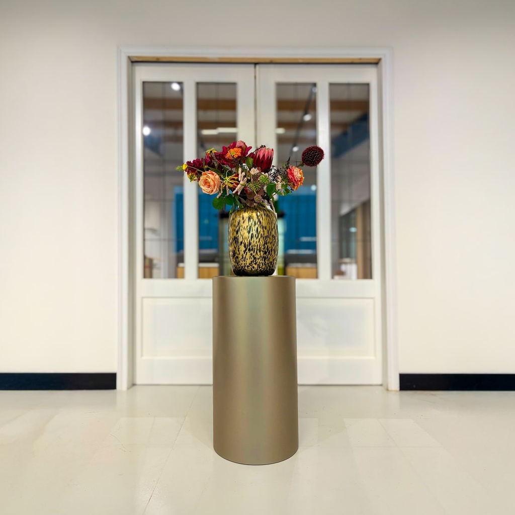 Metaal Gelakte Zuil Rond Goud